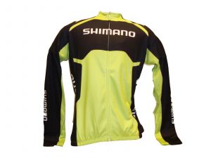 SHIMANO Thermal Print dres s dlouhým rukávem Team, Electric zelená, M