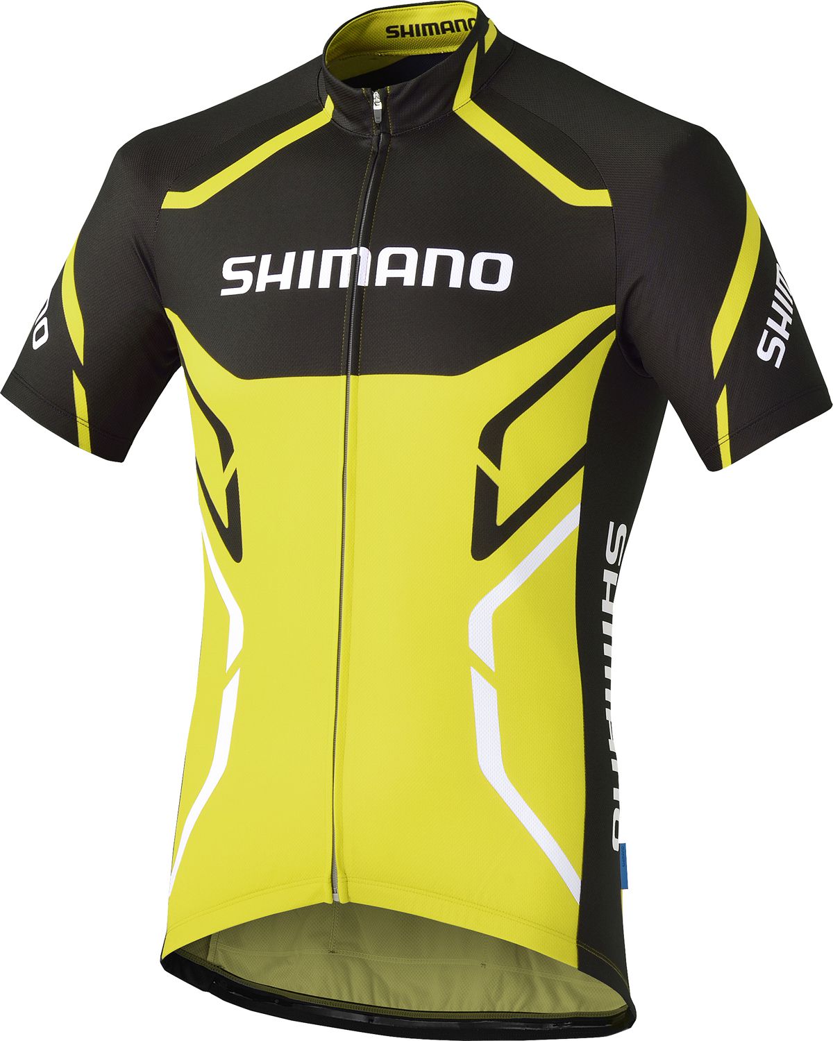 SHIMANO PRINT dres krátký rukáv, lime žlutá, M