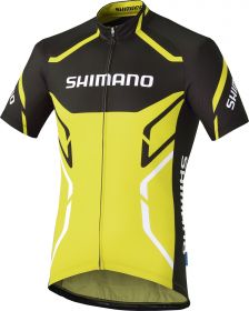 SHIMANO PRINT dres krátký rukáv, lime žlutá, XL