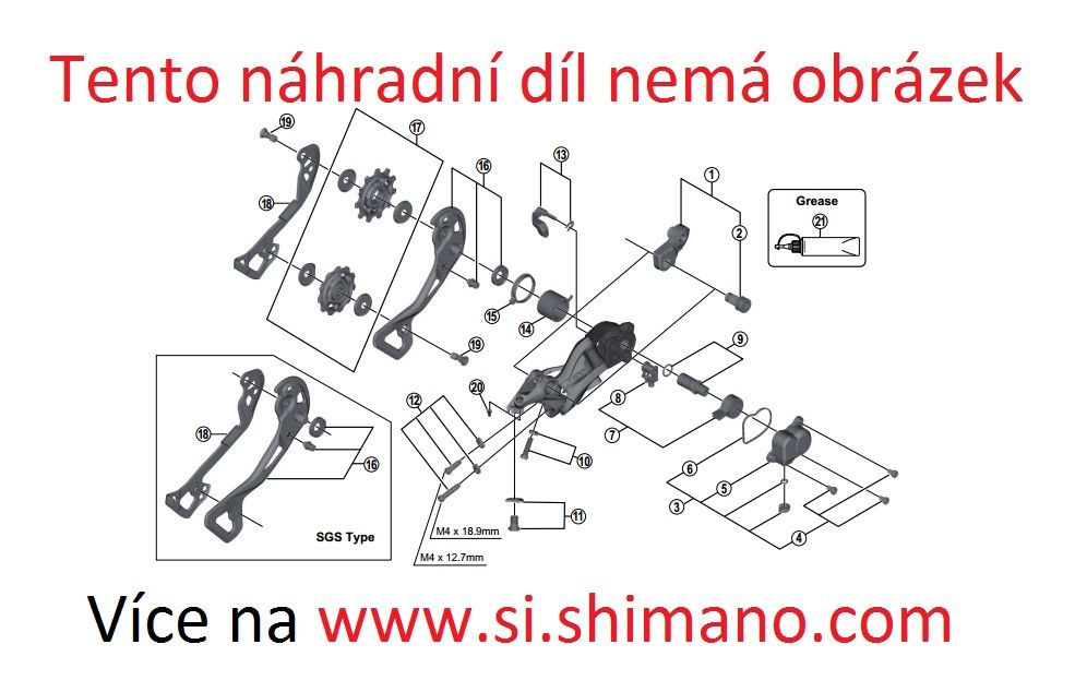 SHIMANO set s lanky řazení pro silnici OT-SP41 OPTISLIC červený