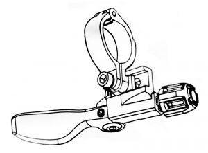 PRO páčka pro ovládání teleskopických sedlovek, shift type (kompatibilní s I-spec), černá