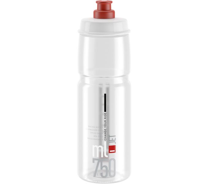 ELITE láhev JET 24' čirá/červené logo, 750 ml