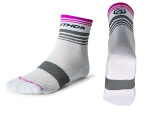 AUTHOR Ponožky ProLite X0 L 41-44 (bílá/šedá/růžová-neonová)