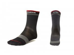 AUTHOR Ponožky Stripe X0 M 38-42 (černá/šedá/červená)