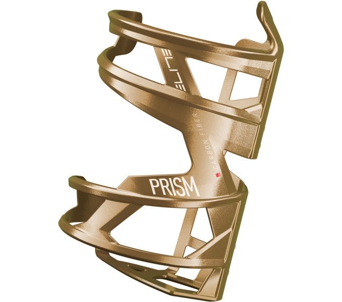 ELITE košík PRISM LEFT Carbon 24' zlatý metalický/bílý