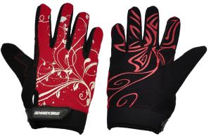 rukavice MAXBIKE celoprsté lady červené XL