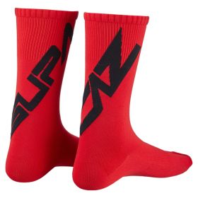 ponožky Supacaz Twisted černo-červené M