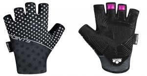 rukavice F POINTS LADY bez zapínání,černo-bílé XL