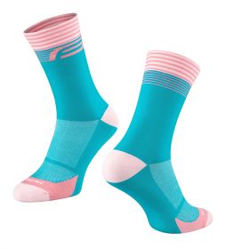 ponožky FORCE STREAK, modro-růžové L-XL/42-46