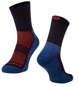 ponožky FORCE POLAR, modro-červené S-M/36-41
