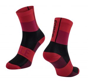ponožky FORCE HALE, červeno-černé L-XL/42-47