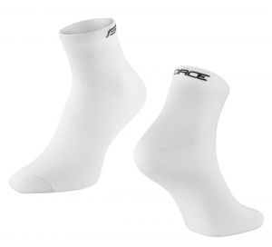 ponožky FORCE MID volnočasové, bílé S-M/36-41