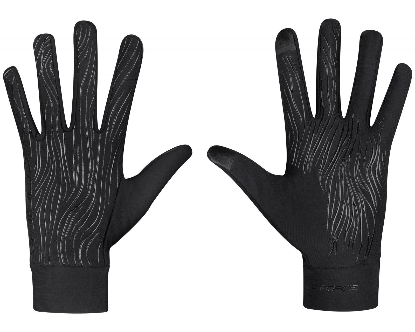 rukavice FORCE TIGER jaro-podzim, černé XXL