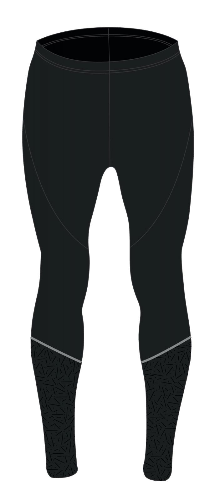 kalhoty FORCE MAZE do pasu bez vložky, černé XL