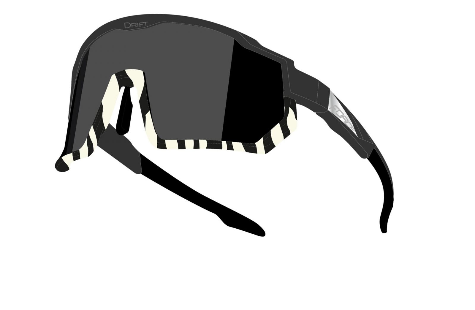 brýle F DRIFT černo-zebra,černé kontrast.sklo FORCE