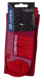ponožky F COMPRESS, bordó-červené L-XL/42-47 FORCE