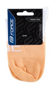 ponožky FORCE ONE, oranžovo-bílé S-M/36-41