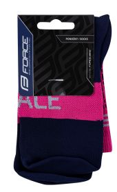 ponožky FORCE TRACE, růžovo-modré L-XL/42-47