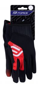 rukavice FORCE MTB POWER, černo-červené XL