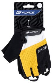 rukavice FORCE SECTOR gel, černo-žluté XL