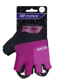 rukavice FORCE SECTOR LADY gel, černo-růžové XL