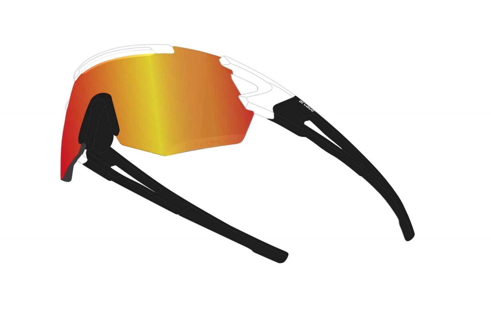 brýle F ARCADE,bílo-černé, černá polarizační skla FORCE