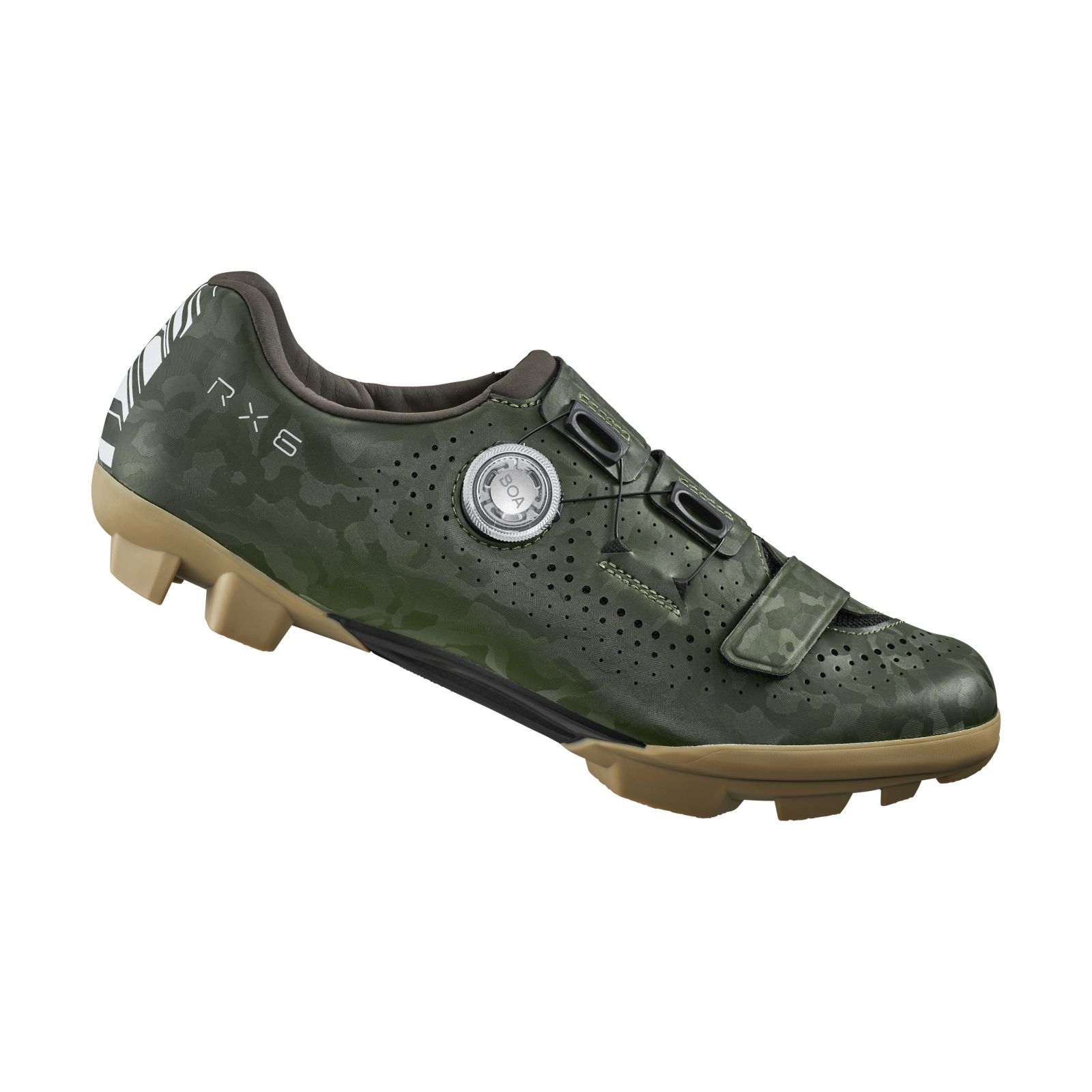 SHIMANO gravel obuv SH-RX600, pánská, zelená, 44, WIDE