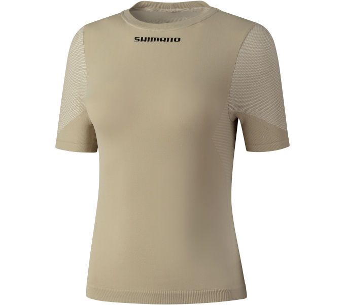 SHIMANO VERTEX W funkční tričko s krátkým rukávem, dámský, béžová, L-XL