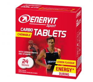 ENERVIT Carbo Tablets, box, 24 tablet citron