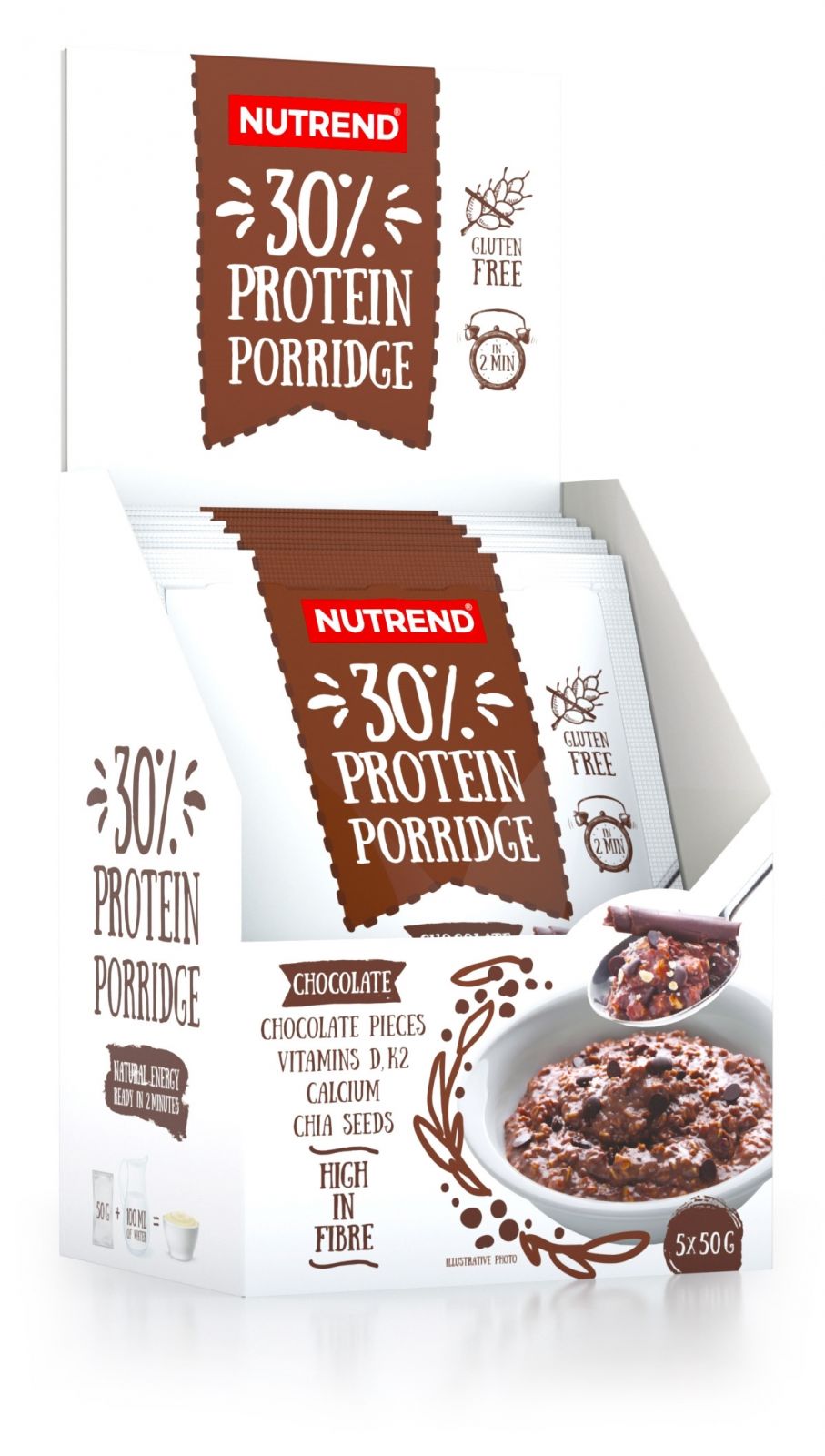 PROTEIN Porridge 5x 50 g čokoláda NUTREND