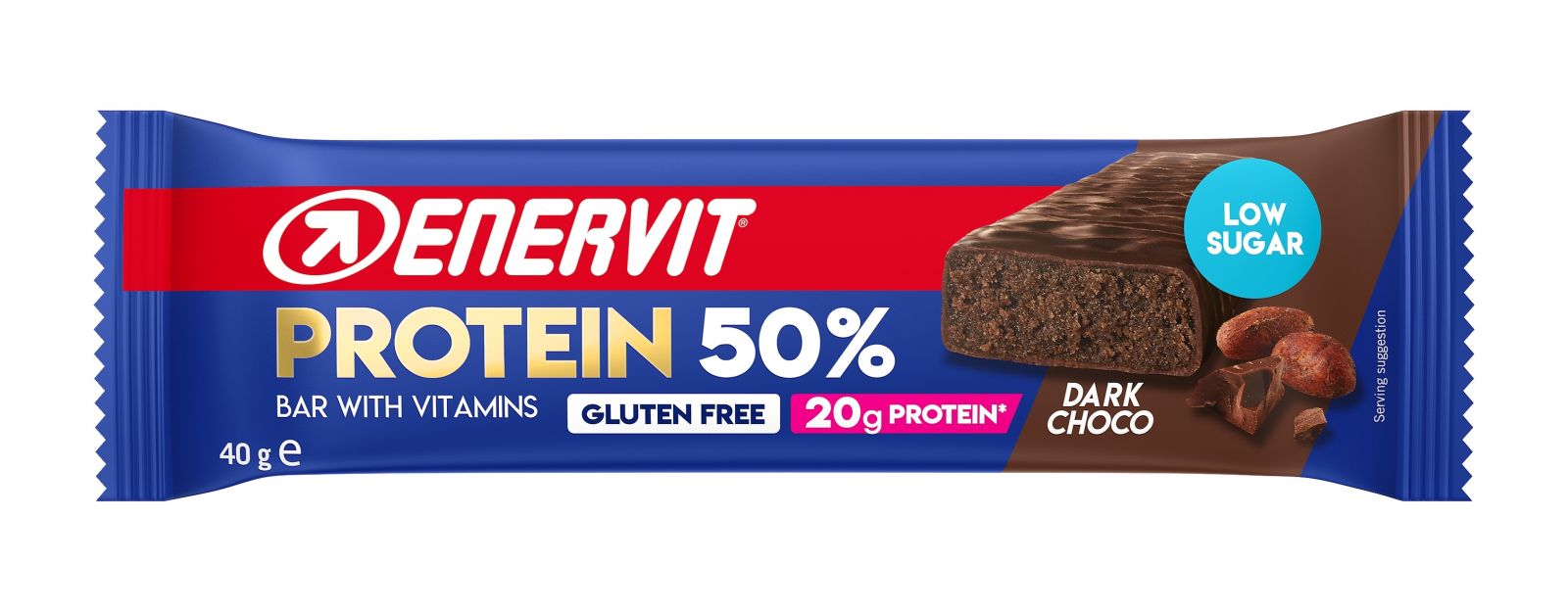 ENERVIT Protein Bar 50%, tyčinka, 40 g tmavá čok