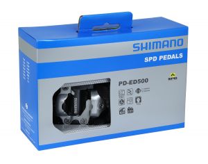 pedály SPD PD-ED500 černé + zarážky SHIMANO