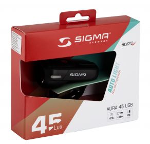 světlo přední SIGMA AURA 45 USB, černé