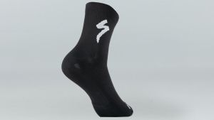 ponožky Specialized Soft Air Mid Logo - Wht/Blk velikost L