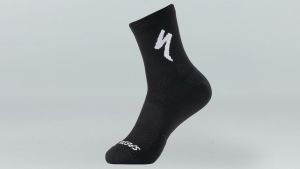 ponožky Specialized Soft Air Mid Logo - Blk/Wht velikost M