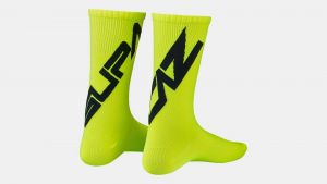 ponožky Specialized Supacaz SupaSox - Tagged Blk/Neon Yel L